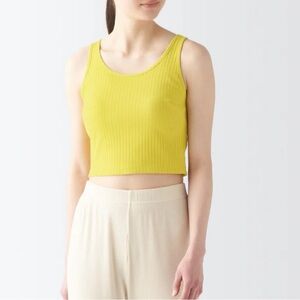 NWT MUJI cropped tank with built-in bra